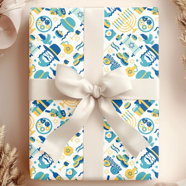 Papel De Regalo Hanukkah Jewish Sukkot Funny Cute Pattern (Subido por el creador)