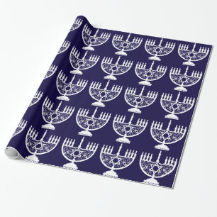 Papel De Regalo Hanukkah Menorah