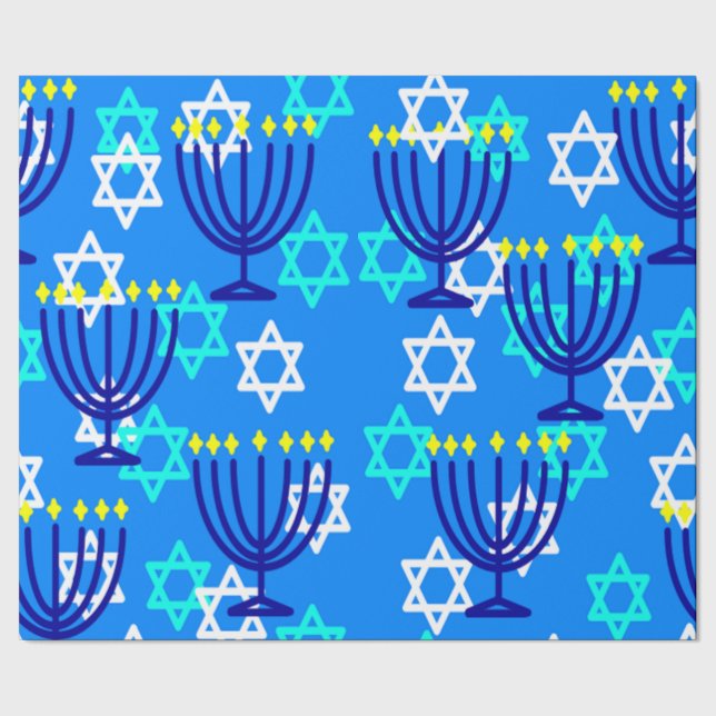 Papel De Regalo Hanukkah Menorahs (Costura)