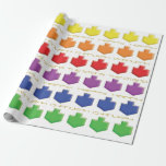Papel De Regalo Hanukkah Personaliza el Giftwrap "Dreidel 3D Color<br><div class="desc">Personaliza tu propio Wrapping de regalo de Hanukkah "Dreidel 3D Colors" Personaliza borrando el texto "The Steins" "Happy" y "Hanukkah" y añadiendo tu propio texto sobre el embalaje de papel. Elija su estilo de fuente, color y tamaño favoritos. Muchas herramientas de edición de texto también. ¡Que sea divertido! Disfruta de...</div>