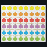 Papel De Regalo Hanukkah personaliza el goftwrap "Colores del Drei<br><div class="desc">Personalice su propio papel de envolver de regalo de Hanukkah "Dreidel Colors" Personalice borrando el texto "The Steins" "Happy" y "Hanukkah" y añadiendo su propio texto sobre el envolver de papel. Elige tu estilo de fuente, color y tamaño favoritos. Muchas herramientas de edición de texto también. ¡Diversión!Disfruta de mi nuevo...</div>