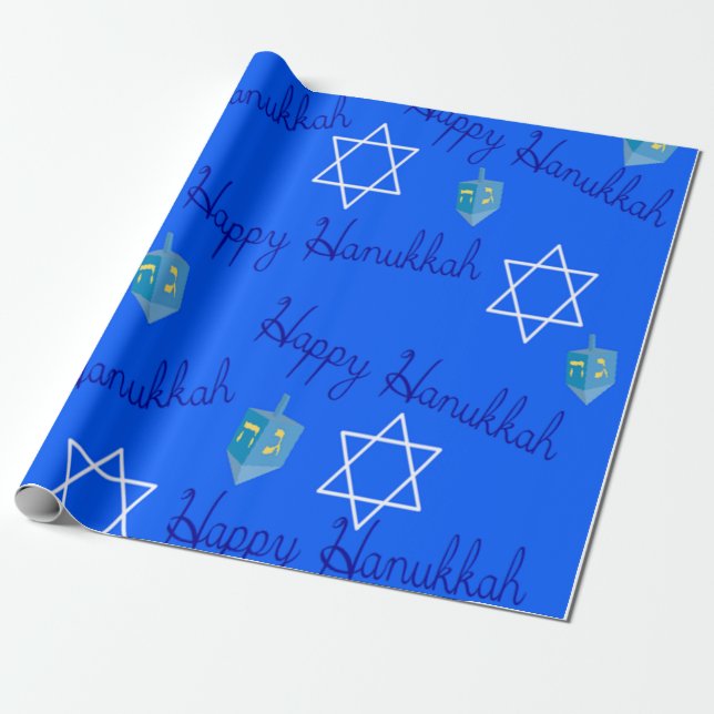 Papel De Regalo Hanukkah Shopping (Desenrollado)