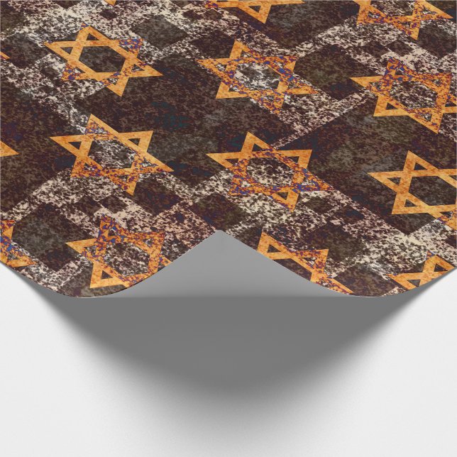 Papel De Regalo Hanukkah Star of David Wrapping Paper (Esquina)