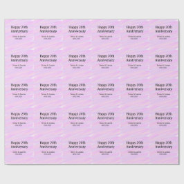 Papel De Regalo Happy 20th anniversary pink purple pastel name bol