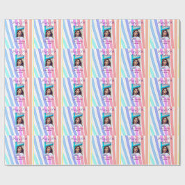 Papel De Regalo Happy 20th Birthday rainbow rustic boho lines phot