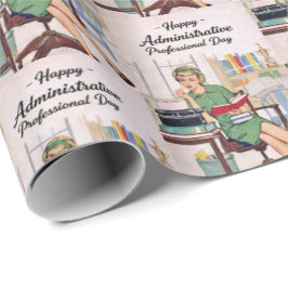 Papel De Regalo Happy Administrative Professional Day, Retro