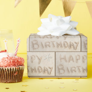 Papel De Regalo Happy Birthday Beach Starfish
