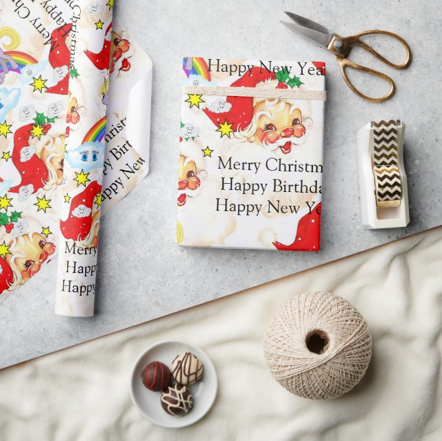 Papel De Regalo Happy Birthday Christmas Unicorn Wrapping Paper (Artesanía)