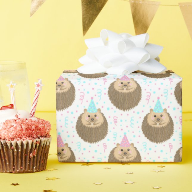 Papel De Regalo Happy Birthday Hedgie Pattern (Fiesta de cumpleaños )