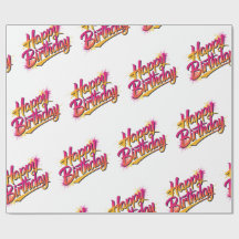 Happy Birthday Wrapping Paper