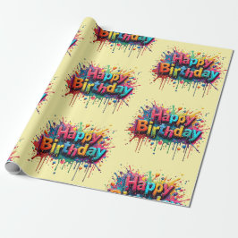 Papel De Regalo Happy Birthday Wrapping Paper – Bright Multicolor