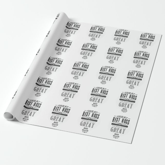 Papel De Regalo Happy Boss's Day (Desenrollado)