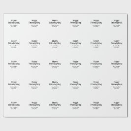 Papel De Regalo Happy friendsgiving add name with love date simple