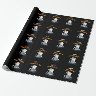 Papel De Regalo Happy Howlowine Funny Dog Pun Dark BG