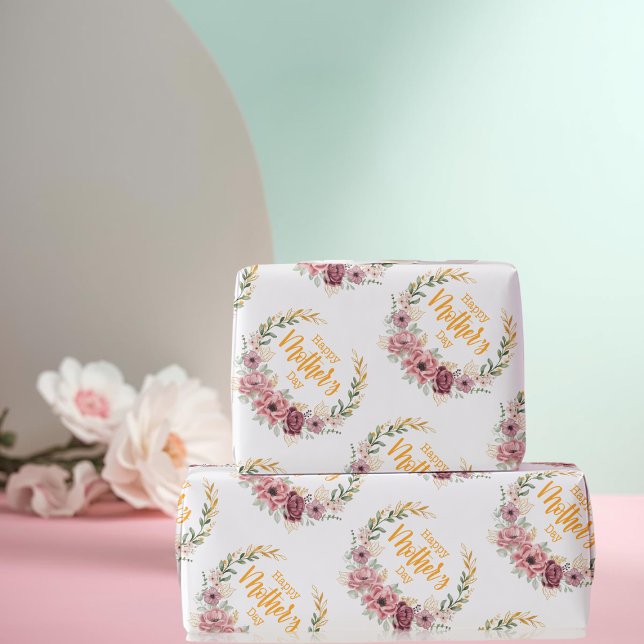 Papel De Regalo Happy Mother’s Day Floral Wrapping Paper (Subido por el creador)
