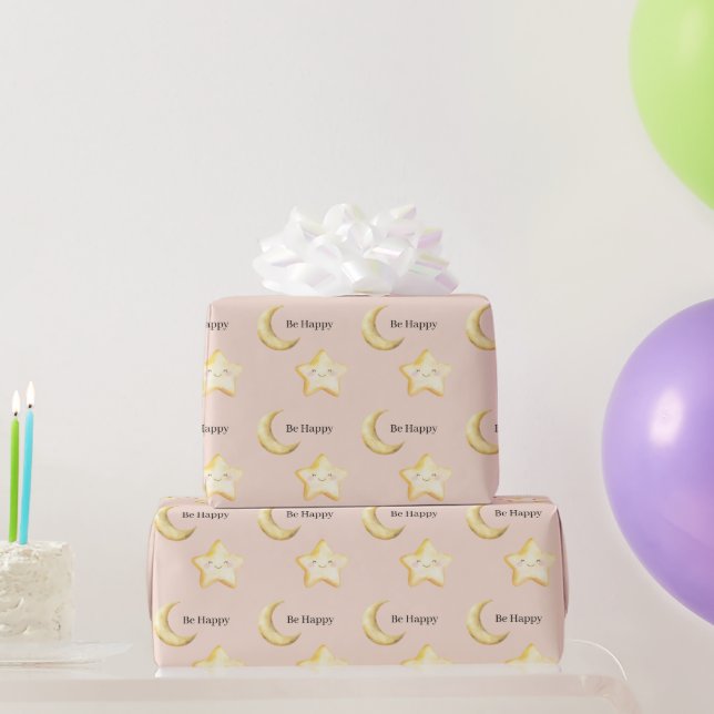 Papel De Regalo Happy Star Birthday (Regalos de fiesta)