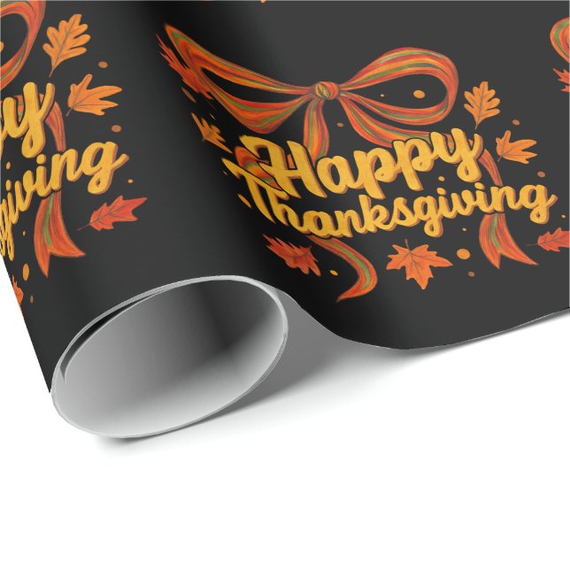 Papel De Regalo Happy Thanksgiving gift  (Esquina del rollo)