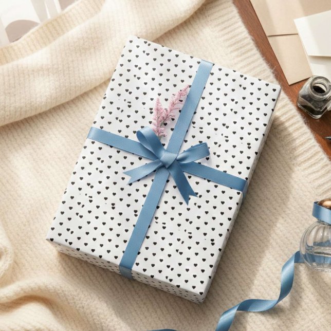 Papel De Regalo Happy Valentine’s Day Black Heart Design  (Subido por el creador)