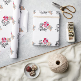 Papel De Regalo Happy Valentine"s day Cute cupid personalized 