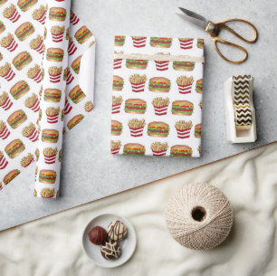 Papel De Regalo Harina rápida hamburguesa hamburguesa Cheeseburger