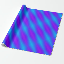 Papel De Regalo Harlequin azul brillante y morado retro