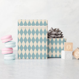 Papel De Regalo Harlequin azul vintage