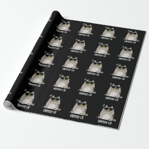 Papel De Regalo Harmoni-cat Funny Harmonica Cat Pun Dark BG