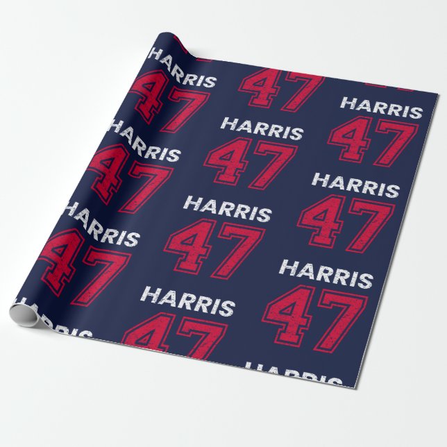 Papel De Regalo Harris 47 I - Kamala Harris Por Presidente (Desenrollado)