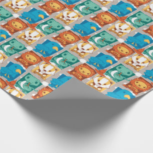 PAPEL DE REGALO HARRY POTTER™   CASAS DE HOGWARTS™ DE DIBUJOS ANIM