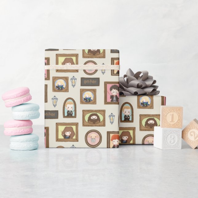 Papel De Regalo HARRY POTTER™ Chibi Picture Frame Pattern (Baby Shower)