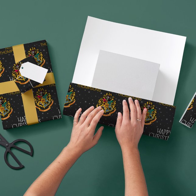Papel De Regalo Harry Potter | Escudo de Hogwarts - Feliz Navidad (Subido por el creador)