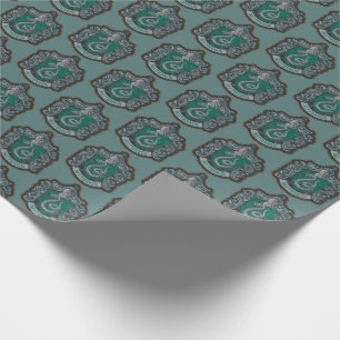 Papel De Regalo Harry Potter   Escudo Retro Mighty Slytherin