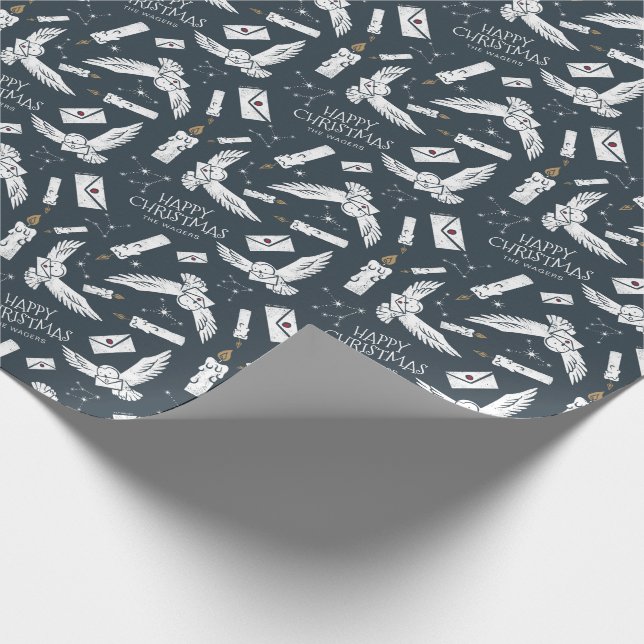Papel De Regalo HARRY POTTER™ Hedwig Letters Pattern - Personaliza (Esquina)