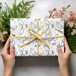Papel De Regalo Harry Potter | Patrón Hedwig - Wrappi Baby Shower