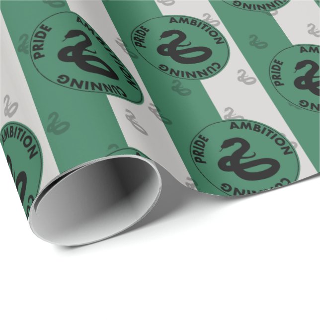 Papel De Regalo Harry Potter | Rasgos de la casa SLYTHERIN™ Gráfic (Esquina del rollo)