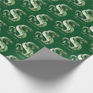 Papel De Regalo Harry Potter SLYTHERIN™ Serpiente Acuarela
