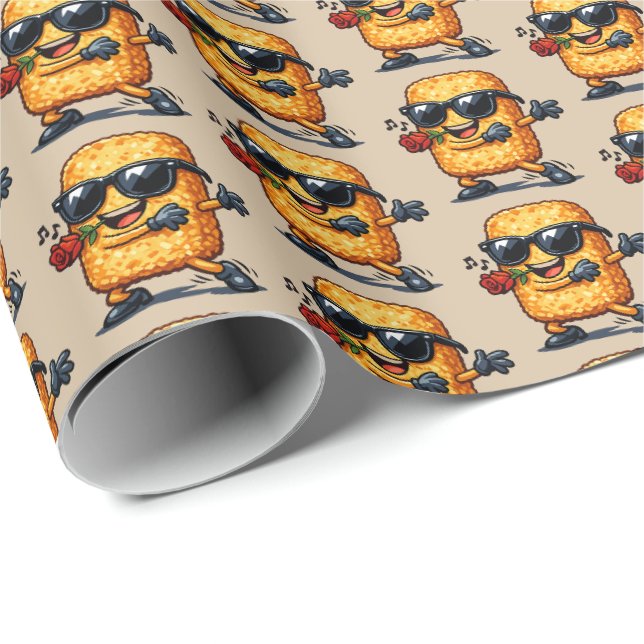 Papel De Regalo Hash Brown Bailarín (Esquina del rollo)