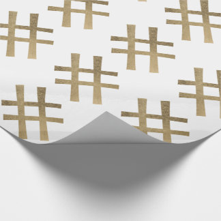 Papel De Regalo Hashtag de oro