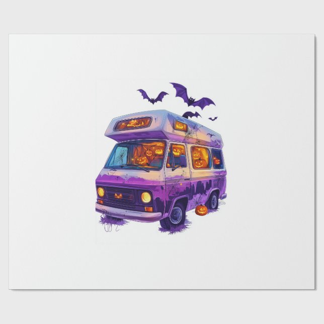 Papel De Regalo  Haunted Camper Van (Superficie plana)