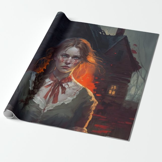 Papel De Regalo Haunting house (Desenrollado)