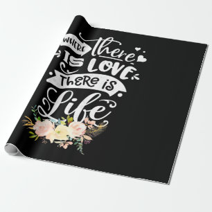 Papel De Regalo Hay Amor Ahí Hay Vida
