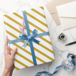 Papel De Regalo Haz que tu regalo brille en rico amarillo dorado