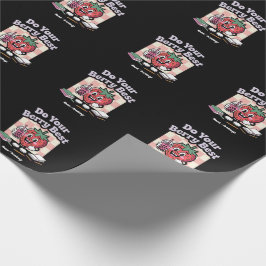 Papel De Regalo Haz tu mejor diseño retro de fresa del profesor Be