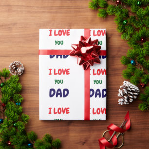 Papel De Regalo Haz tu propio Te quiero Papá personalizado