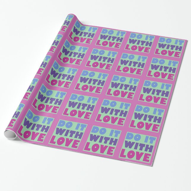 Papel De Regalo Hazlo con amor (Desenrollado)
