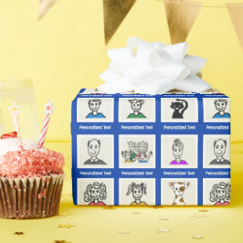 Papel De Regalo Hazlo Tuyo | 9 Fotos Familiares Personalizadas Azu