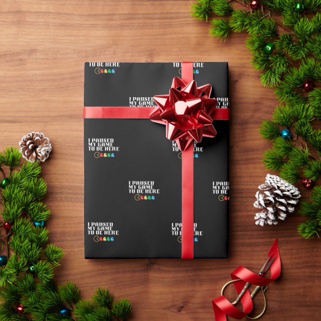 Papel De Regalo He parado mi juego para estar aquí (Regalo de vacaciones)