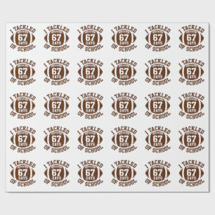 Papel De Regalo He superado 67 días de fútbol escolar Fantasía 100