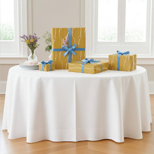 Papel De Regalo Heart Links Luxor Gold y Boda Blanco