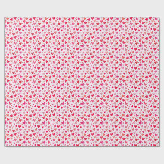 Papel De Regalo Heart Pink Red Watercolor Love Valentines Day